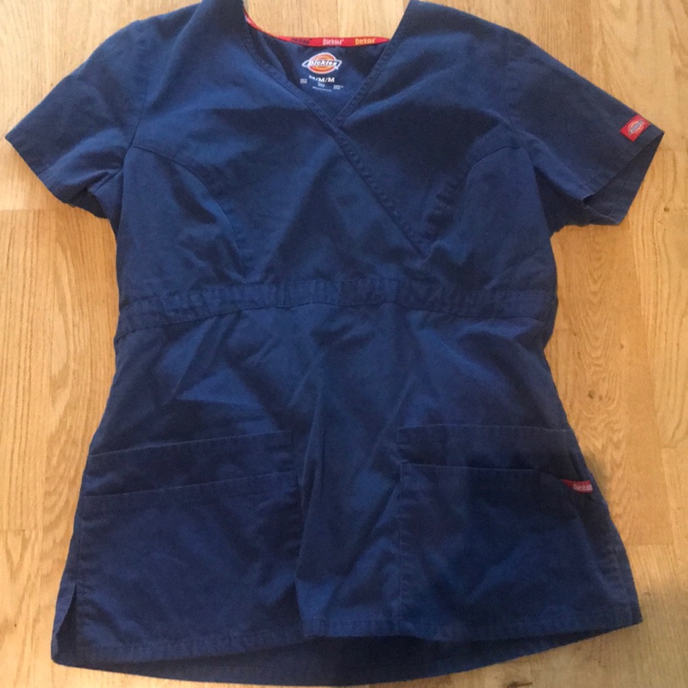 Navy blue dickies scrub top